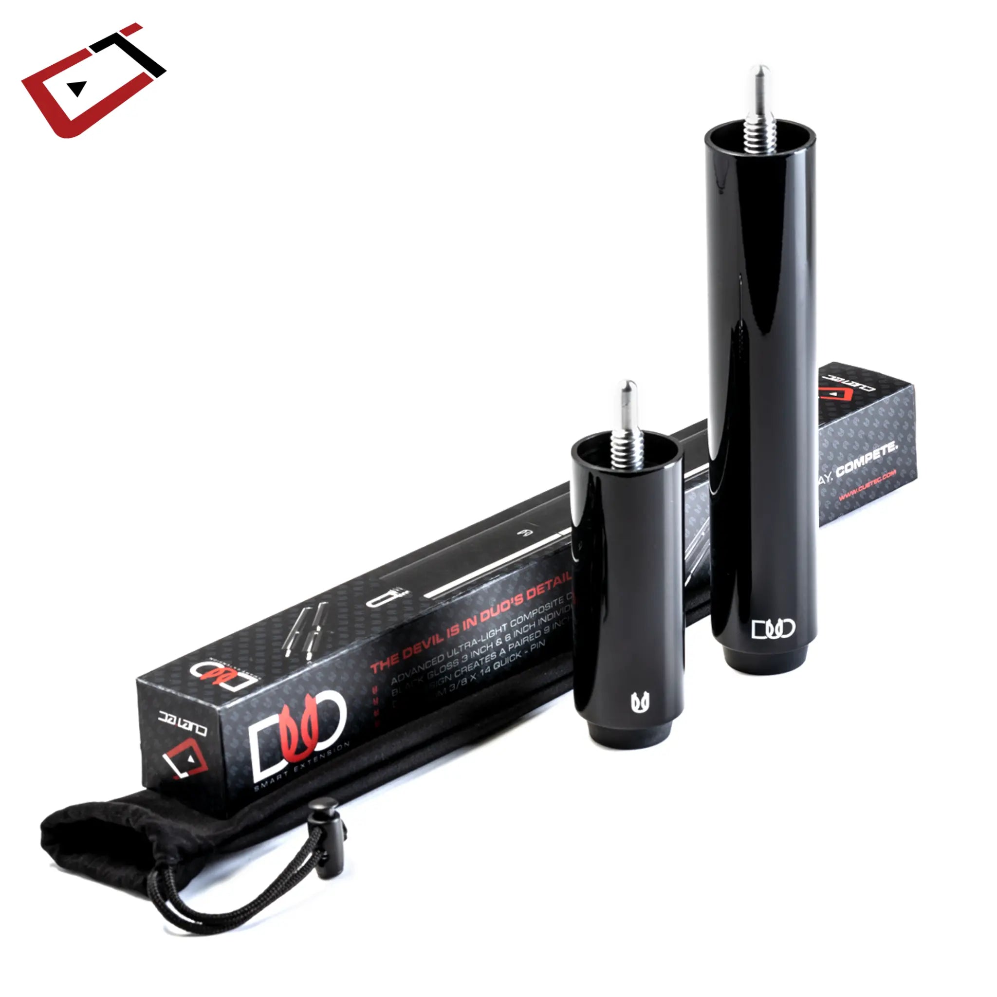 Extensor Cuetec Duo Extensions Metalic Black Extensor Cuetec Duo Extensions Metalic Black
